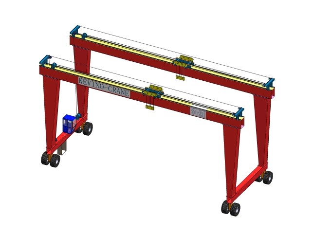 Tires mounted gantry crane