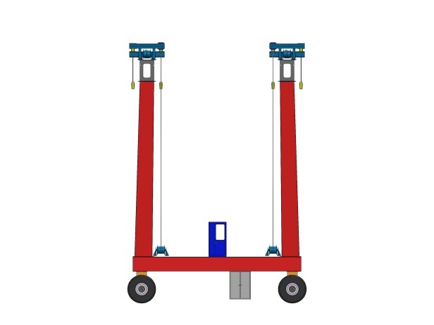 Tires mounted gantry crane