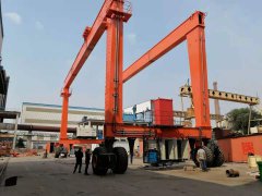 60t Tires Mounted Gantry Crane has finished test running